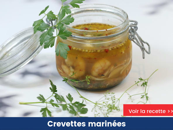 Crevettes marinées